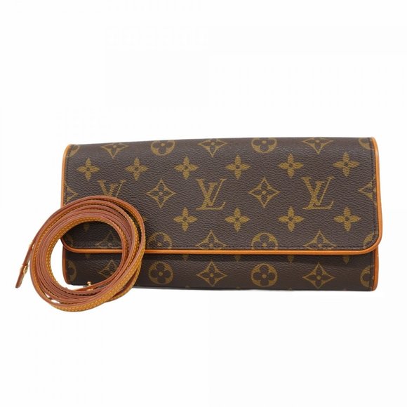 Louis Vuitton Monogram Pochette Twin GM Shoulder Bag M51852 Brown Women's - Picture 1 of 10